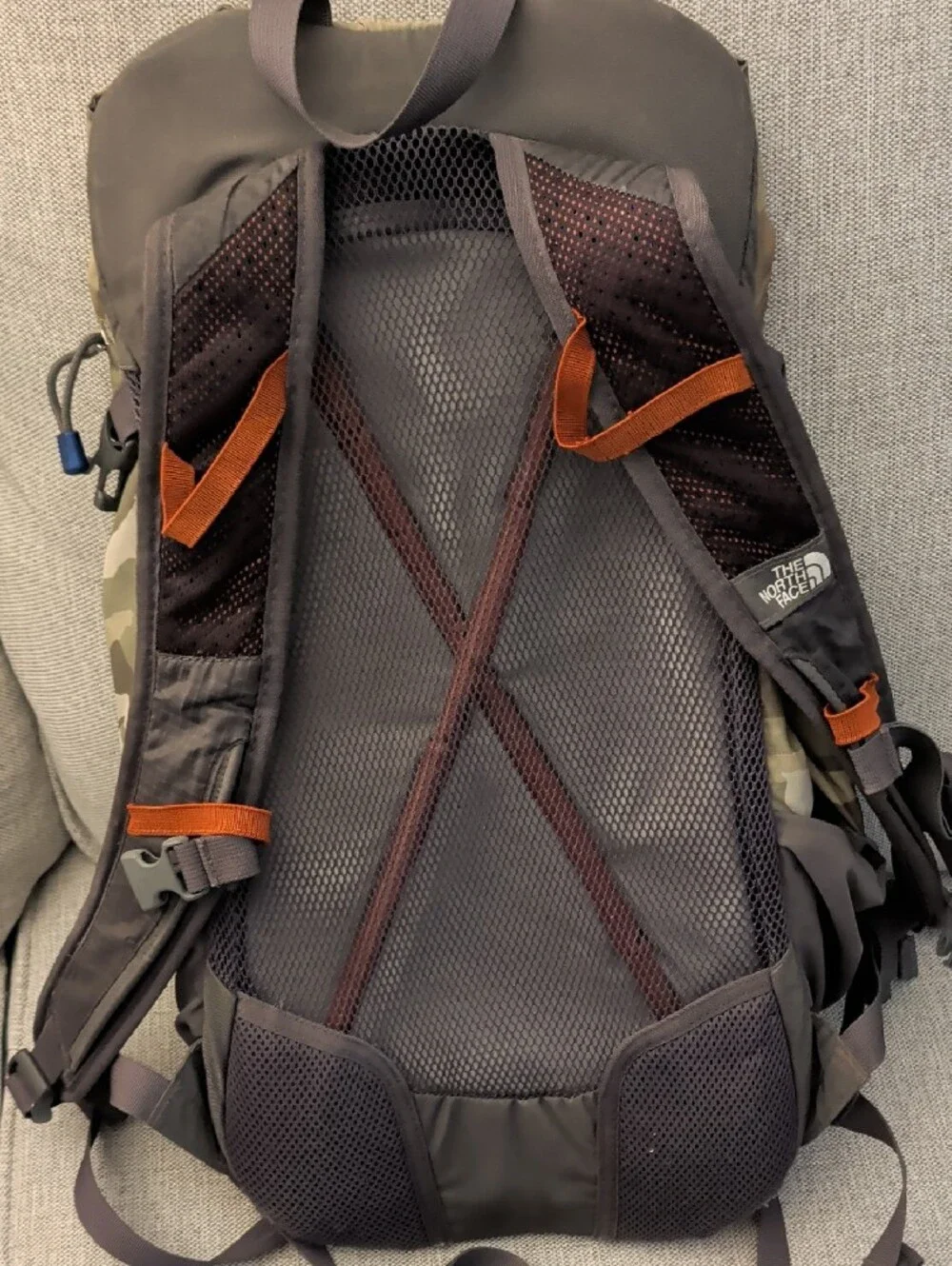 The North Face Megamouth Camo Backpack in Olive and Gray
